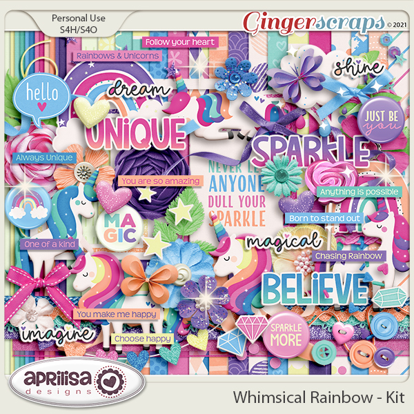 Whimsical Rainbow - Kit by Aprilisa Designs