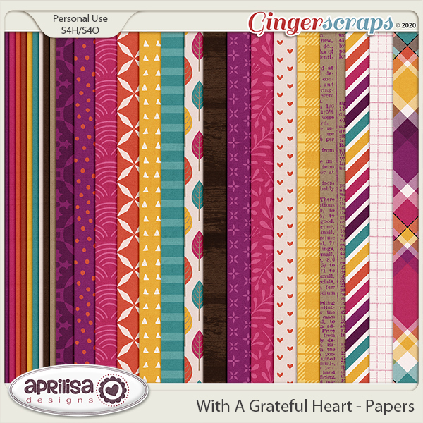 With A Grateful Heart - Papers by Aprilisa Designs