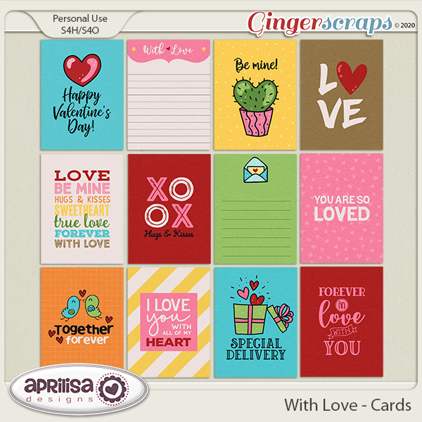 With Love - Cards by Aprilisa Designs