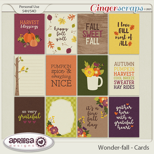 Wonderfall - Cards by Aprilisa Designs