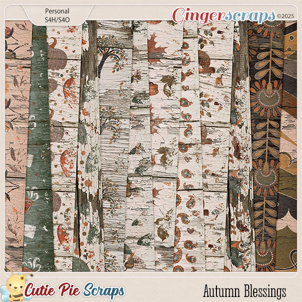 Autumn Blessings Wood Papers