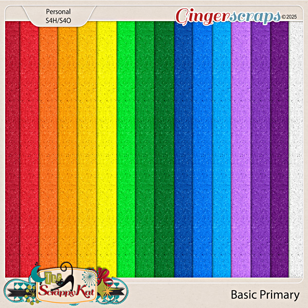 Basic Primary Glittery Felt Paper by The Scrappy Kat