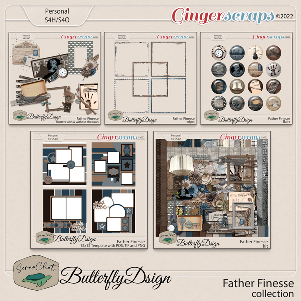 Father Finesse Collection by ScrapChat Designs and ButterflyDsign
