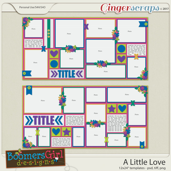 A Little Love Template Pack by BoomersGirl Designs