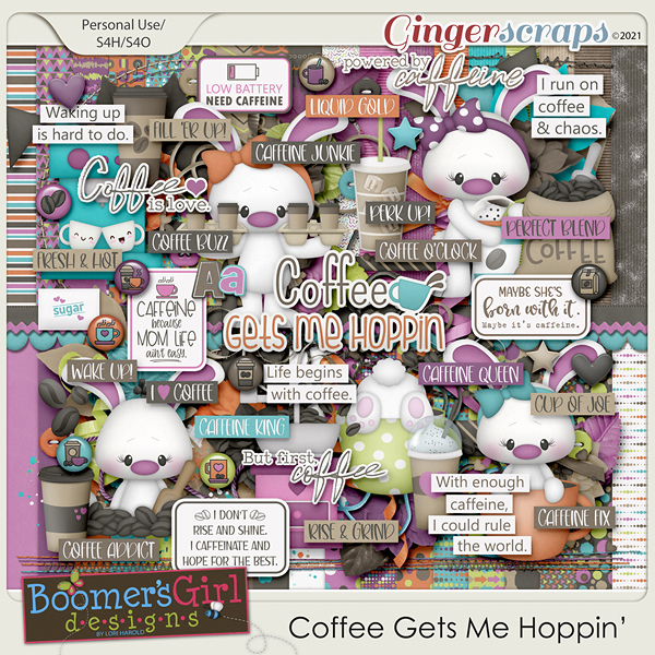 Coffee Gets Me Hoppin' by BoomersGirl Designs