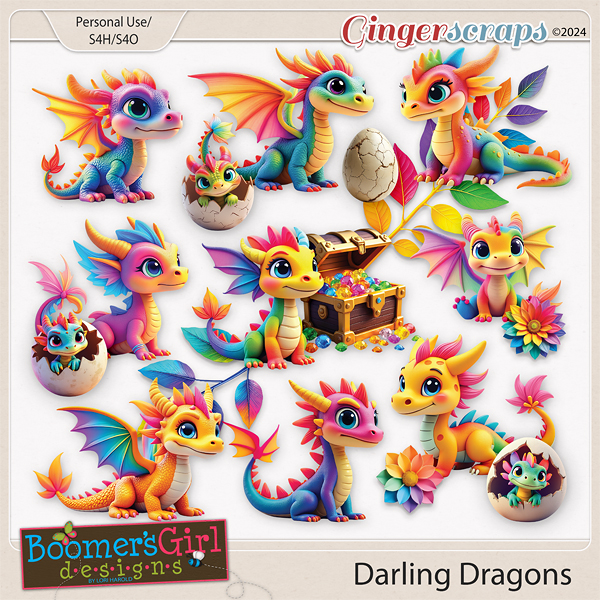 Darling Dragons by BoomersGirl Designs