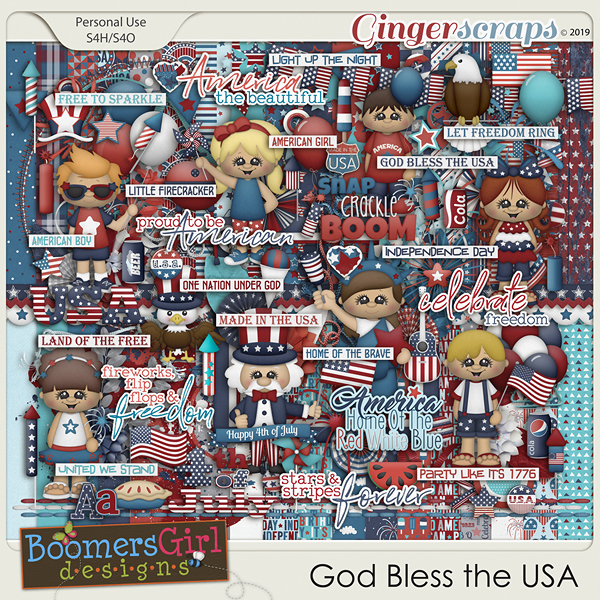 God Bless the USA by BoomersGirl Designs