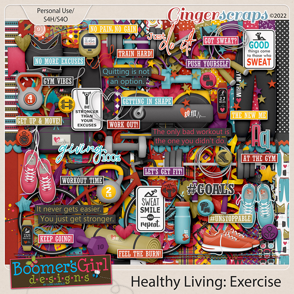 Healthy Living: Exercise by BoomersGirl Designs