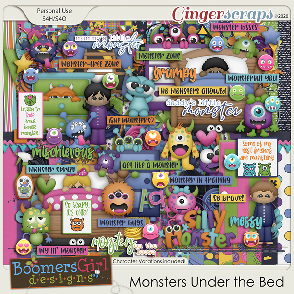 Monsters Under the Bed by BoomersGirl Designs