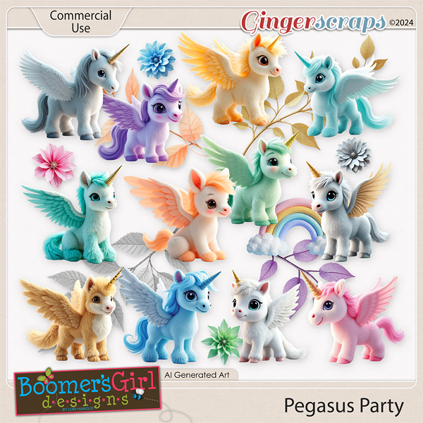 Pegasus Party by BoomersGirl Designs