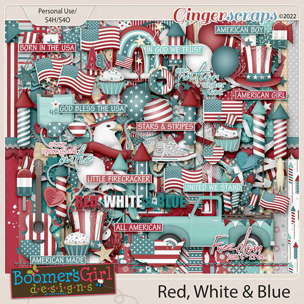 Red, White & Blue by BoomersGirl Designs