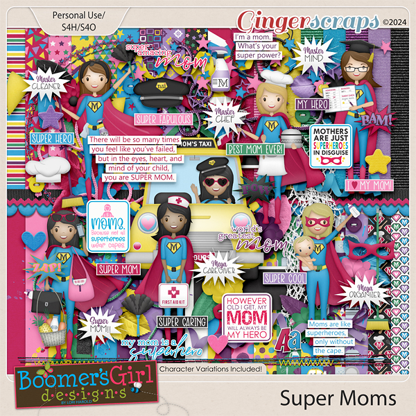 Super Moms by BoomersGirl Designs 