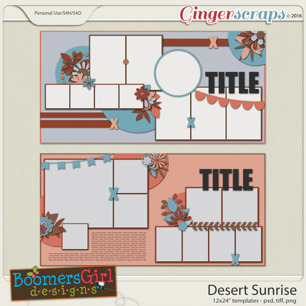 Desert Sunrise Template Pack by BoomersGirl Designs