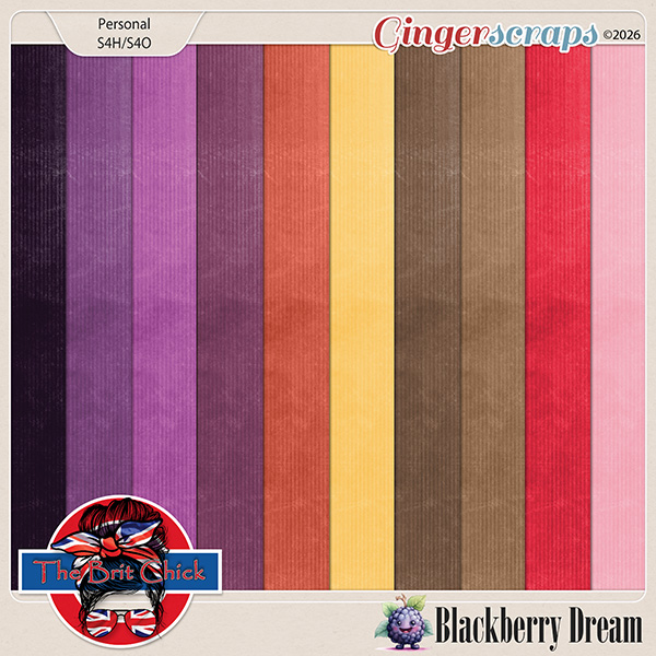 Blackberry Dream Solid Papers By The Brit Chick