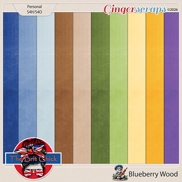 Blueberry Wood Solid Papers By The Brit Chick