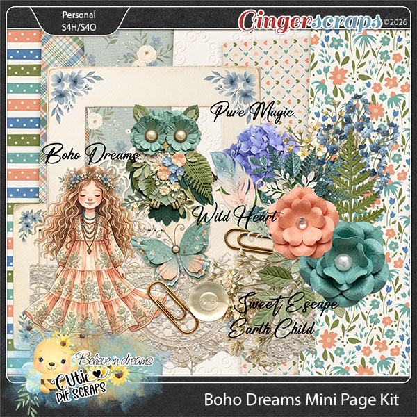 Boho Dreams Mini Page Kit