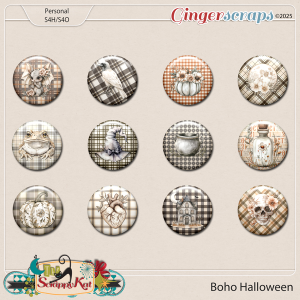 Boho Halloween Flairs by The Scrappy Kat