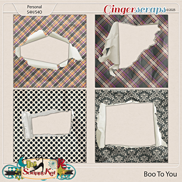 Boo To You Torn Center Papers by The Scrappy Kat