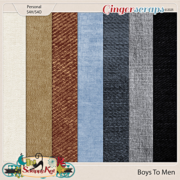 Boys To Men Denim Papers by The Scrappy Kat