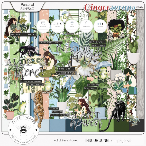 Buzzbee Scraps: Indoor Jungle Page Kit