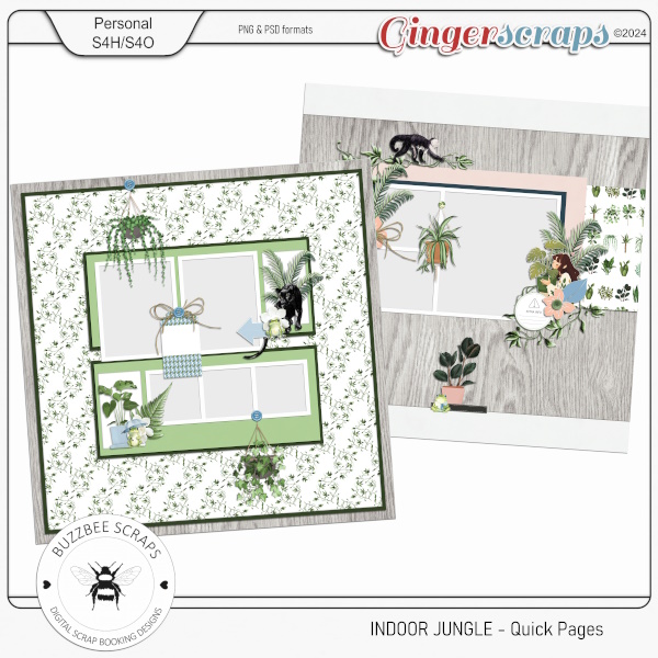 BuzzbeeScraps: Indoor Jungle Quick Pages