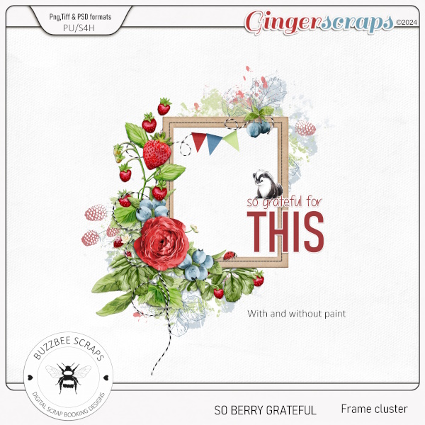 Buzzbee Scraps: So Berry Grateful Frame