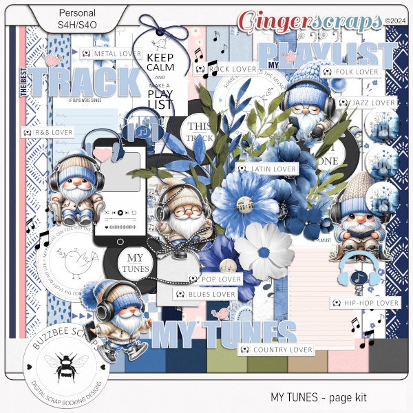 Buzzbee Scraps: My Tunes Page Kit