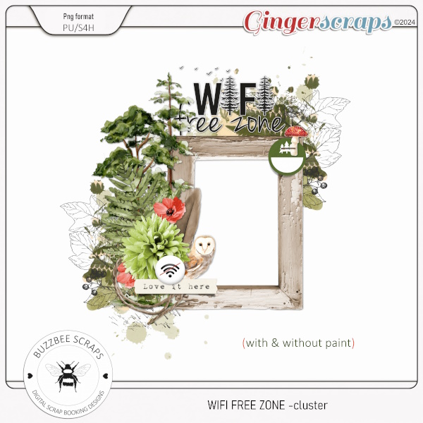 Buzzbee Scraps: Wifi Free Zone Frame Cluster