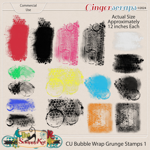 CU Bubble Wrap Grunge Stamps 1 by The Scrappy Kat