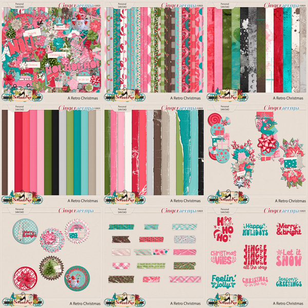 A Retro Christmas Bundle by The Scrappy Kat