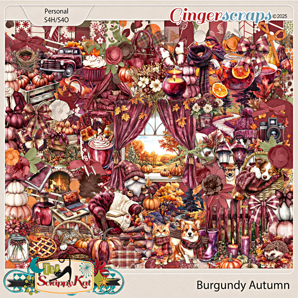 Burgundy Autumn Kit by The Scrappy Kat