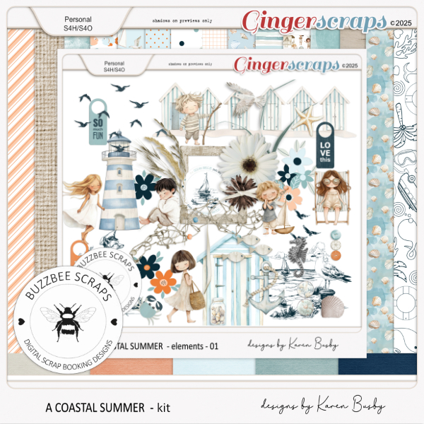 Buzzbee Scraps: A Coastal Summer Kit