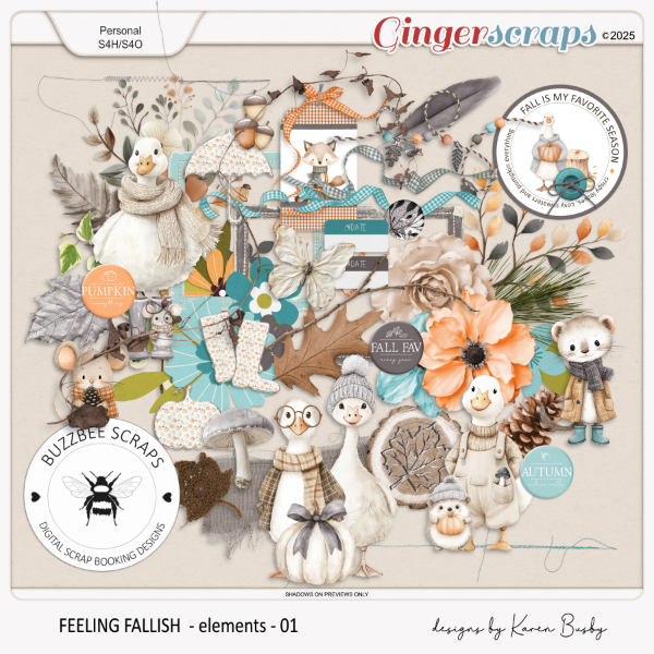 Buzzbee Scraps: Feeling Fallish - Element Pack