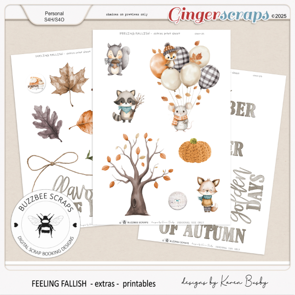 Buzzbee Scraps: Feeling Fallish Extras - Printables