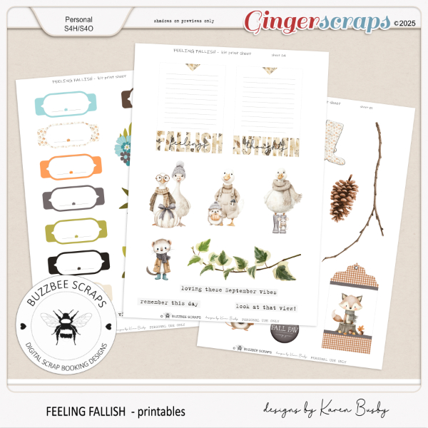 Buzzbee Scraps: Feeling Fallish Printables