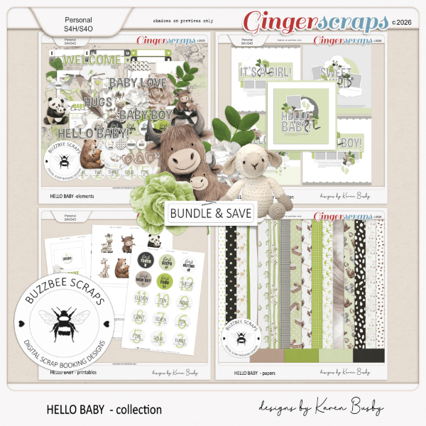 Buzzbee Scraps: Hello Baby Collection