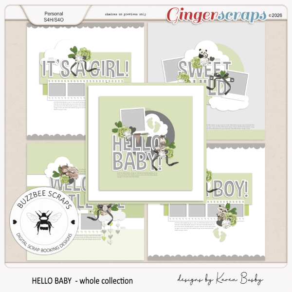 Buzzbee Scraps: Hello Baby Templates