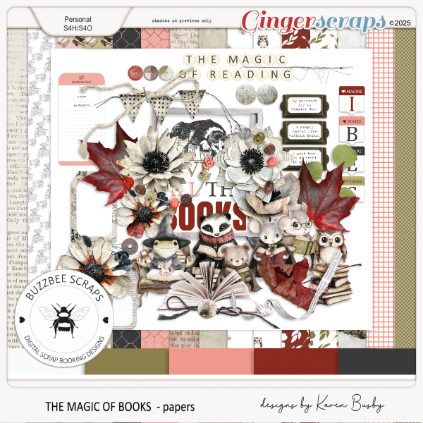 Buzzbee Scraps: The Magic Of Books Kit