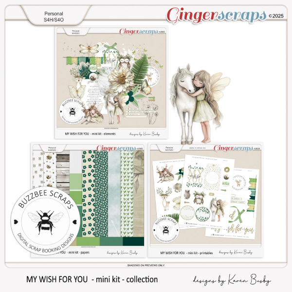 Buzzbee Scraps: My Wish For You Mini Kit Collection