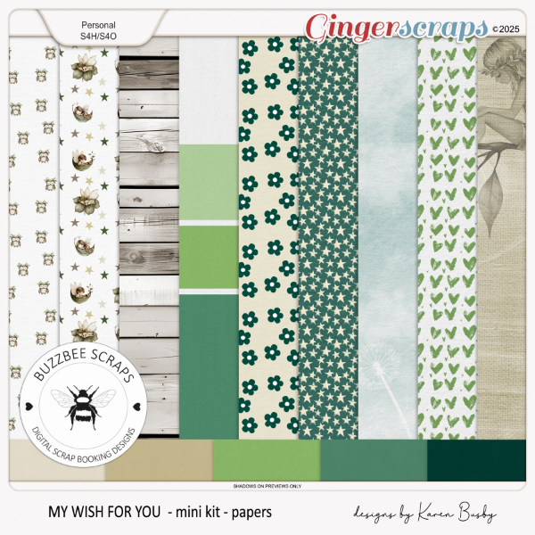 Buzzbee Scraps: My Wish For You Papers