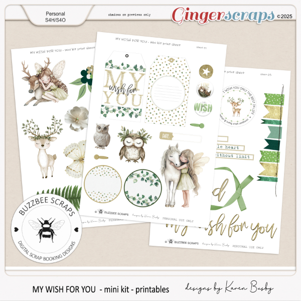 Buzzbee Scraps: My Wish For You Printables