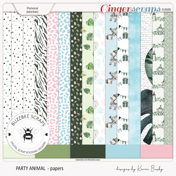 Buzzbee Scraps: Party Animal Papers