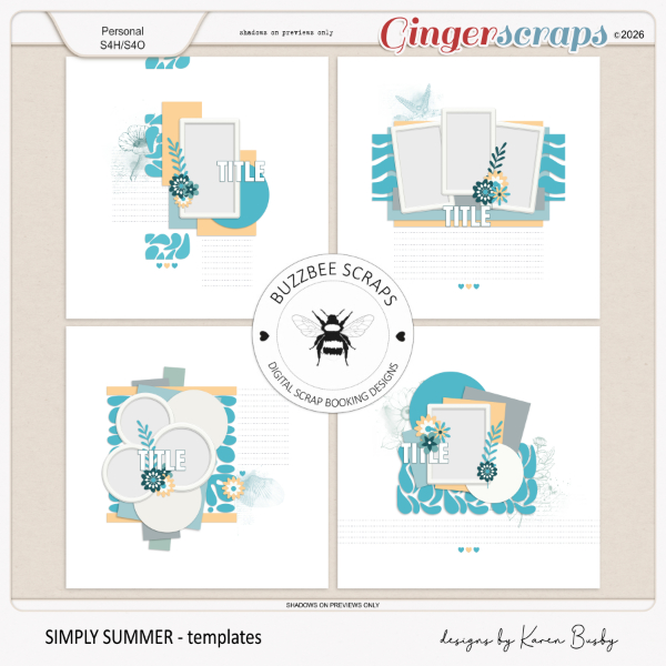 Buzzbee Scraps: Simply Summer Templates