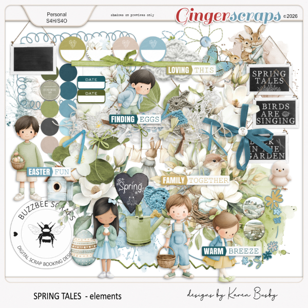 Buzzbee Scraps: Spring Tales Elements