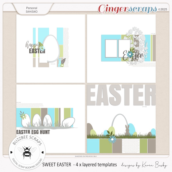 Buzzbee Scraps: Sweet Easter Templates