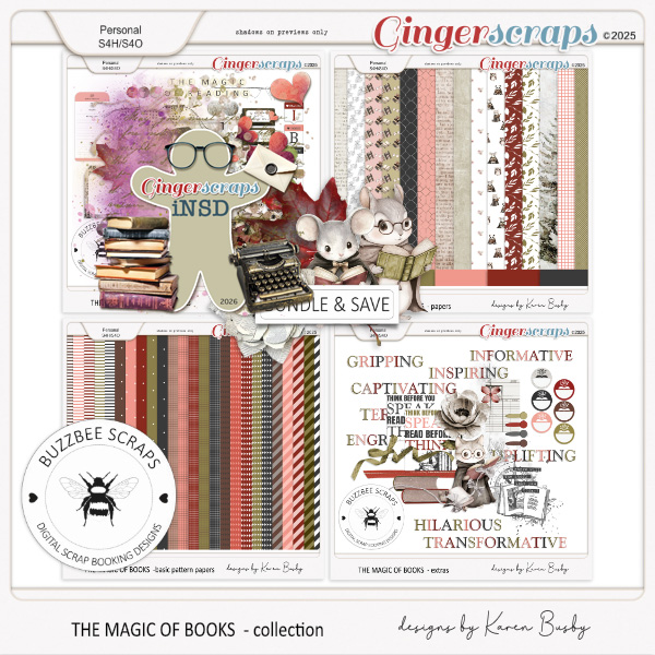 Buzzbee Scraps:The Magic Of Books Collection
