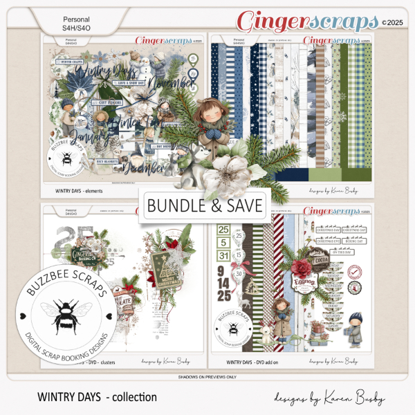 Buzzbee Scraps: Wintry Days Collection
