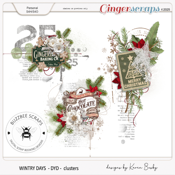 Buzzbee Scraps: Wintry Days Clusters