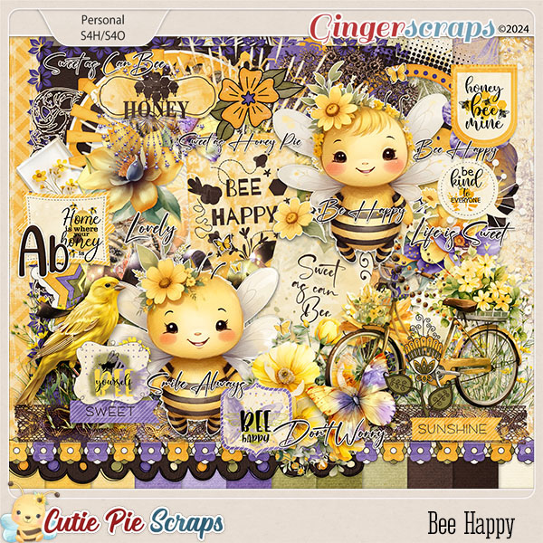 Bee Happy Pie Page Kit