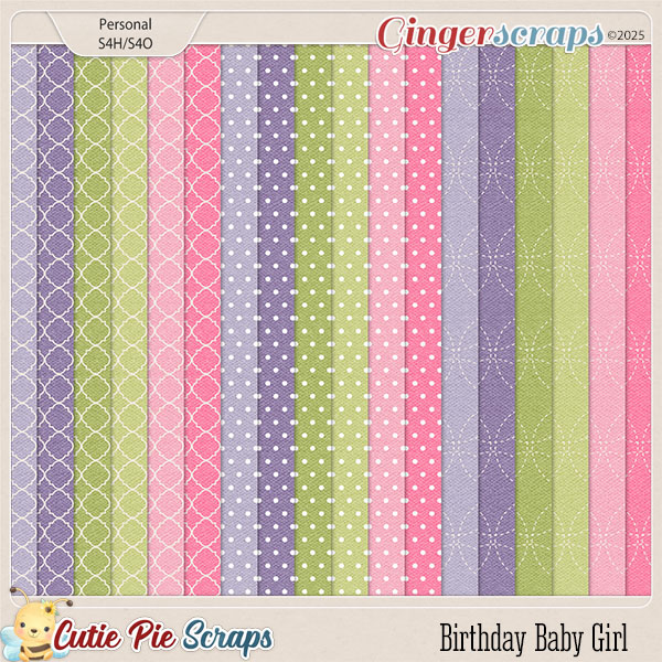 Birthday Baby Pattern Papers